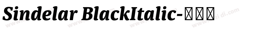 Sindelar BlackItalic字体转换